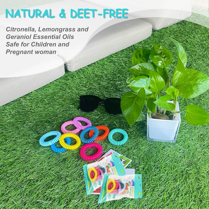 BuggyBands 54 Pack Mosquito Repellent Bracelets, DEET-Free Insect & Bug Repellent Wrist Bands with 60 Pack Smile Mosquito Patches for Kids & Adults Outdoor Camping Fishing Traveling - Image 5